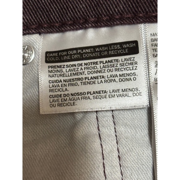 Levis 511 Slim Fit Jeans Mens 32x30 Burgundy Maroon Stretch Denim Pants - Picture 6 of 10